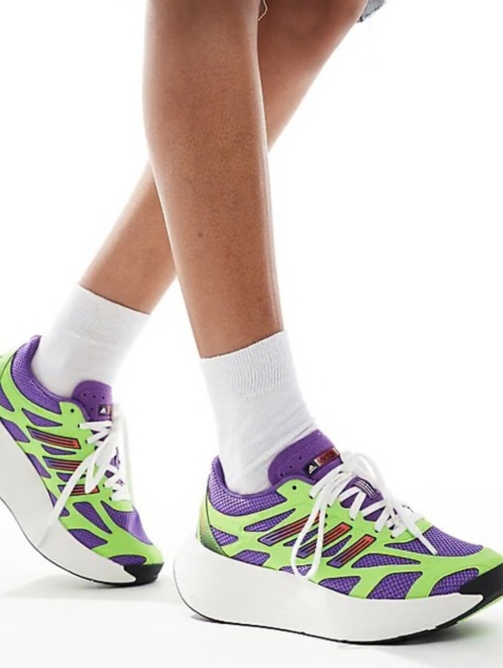 NWT Adidas Adizero Aruku purple solar Green Sneakers